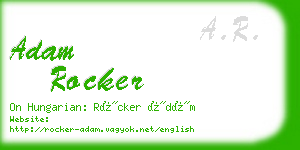 adam rocker business card